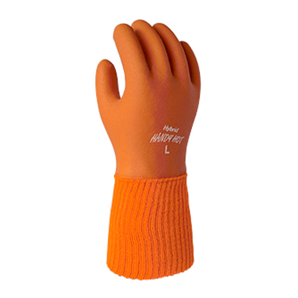 ハイブリッドハンディホット手袋 5双 mci とろけるほどのしなやかさ！ 保温性抜群 長いジャージ部で手首暖か 作業用手袋 ミエローブ